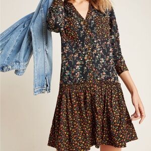 Anthropologie Maeve Marlie Button-Front Tunic